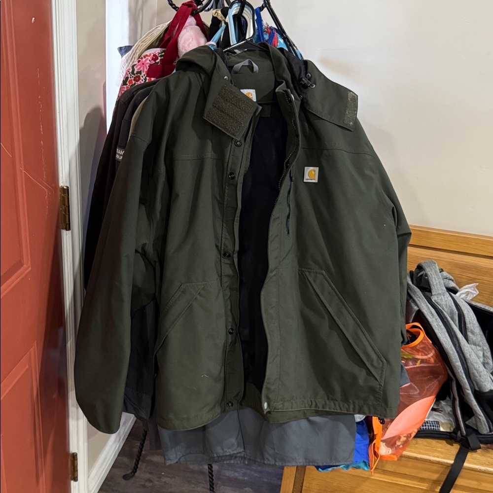 Carhartt Olive Green Hooded Jacket